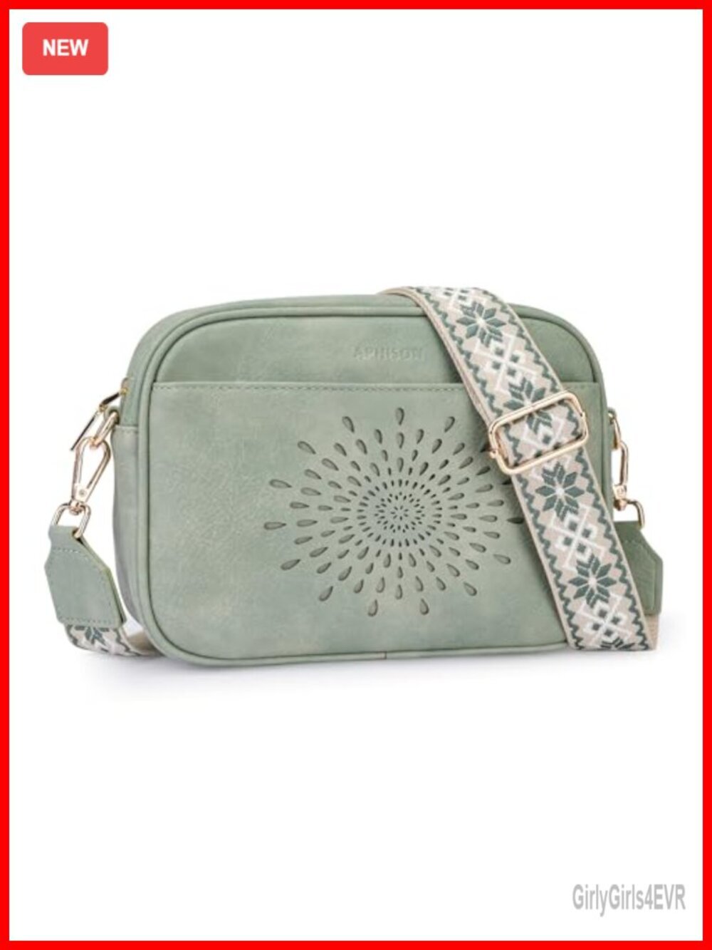 Vegan Leather Crossbody Bag with Adjustable Strap